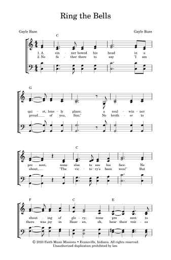 Ring the Bells - SATB