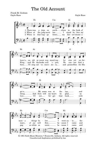 The Old Account - SATB