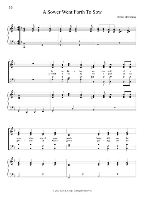A Sower Went Forth to Sow - SATB & Piano