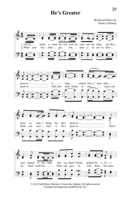 He's Greater - SATB