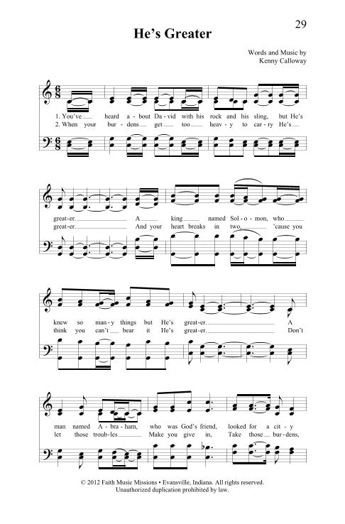 He's Greater - SATB