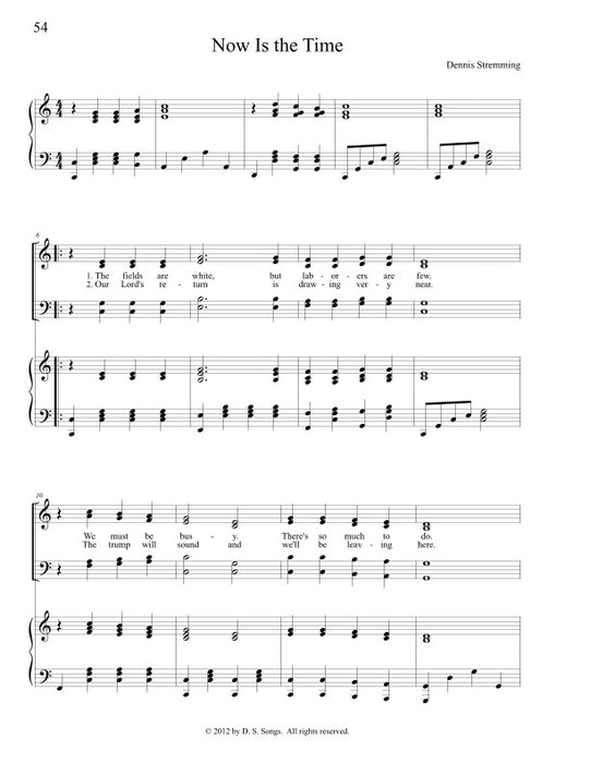 Now Is the Time - SATB & Piano