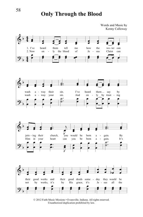 Only Through the Blood - SATB