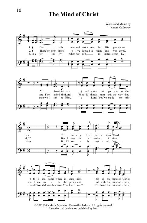 The Mind of Christ - SATB